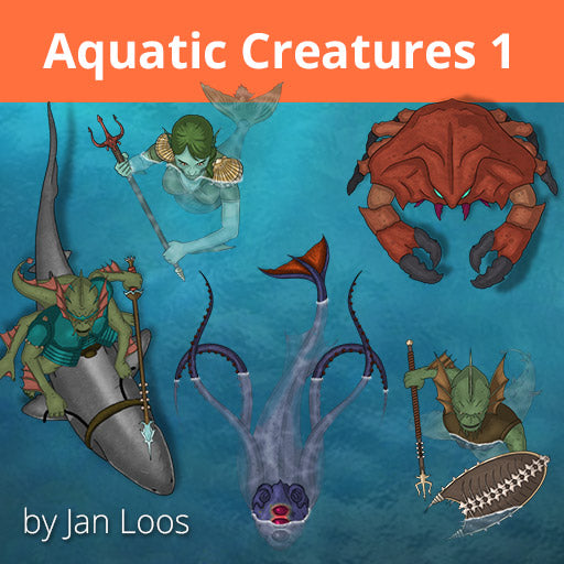 aquatic monsters pathfinder Aquatic Creatures 1 Token Pack