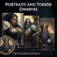 Load image into Gallery viewer, Portraits and Tokens - Dwarves