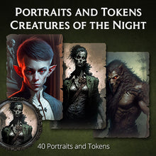 Load image into Gallery viewer, Portraits and Tokens - Creatures of the Night