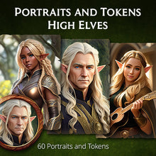 Load image into Gallery viewer, Portraits and Tokens - High Elves