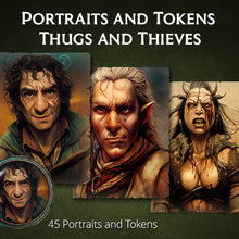 Load image into Gallery viewer, Portraits and Tokens - Thugs and Thieves