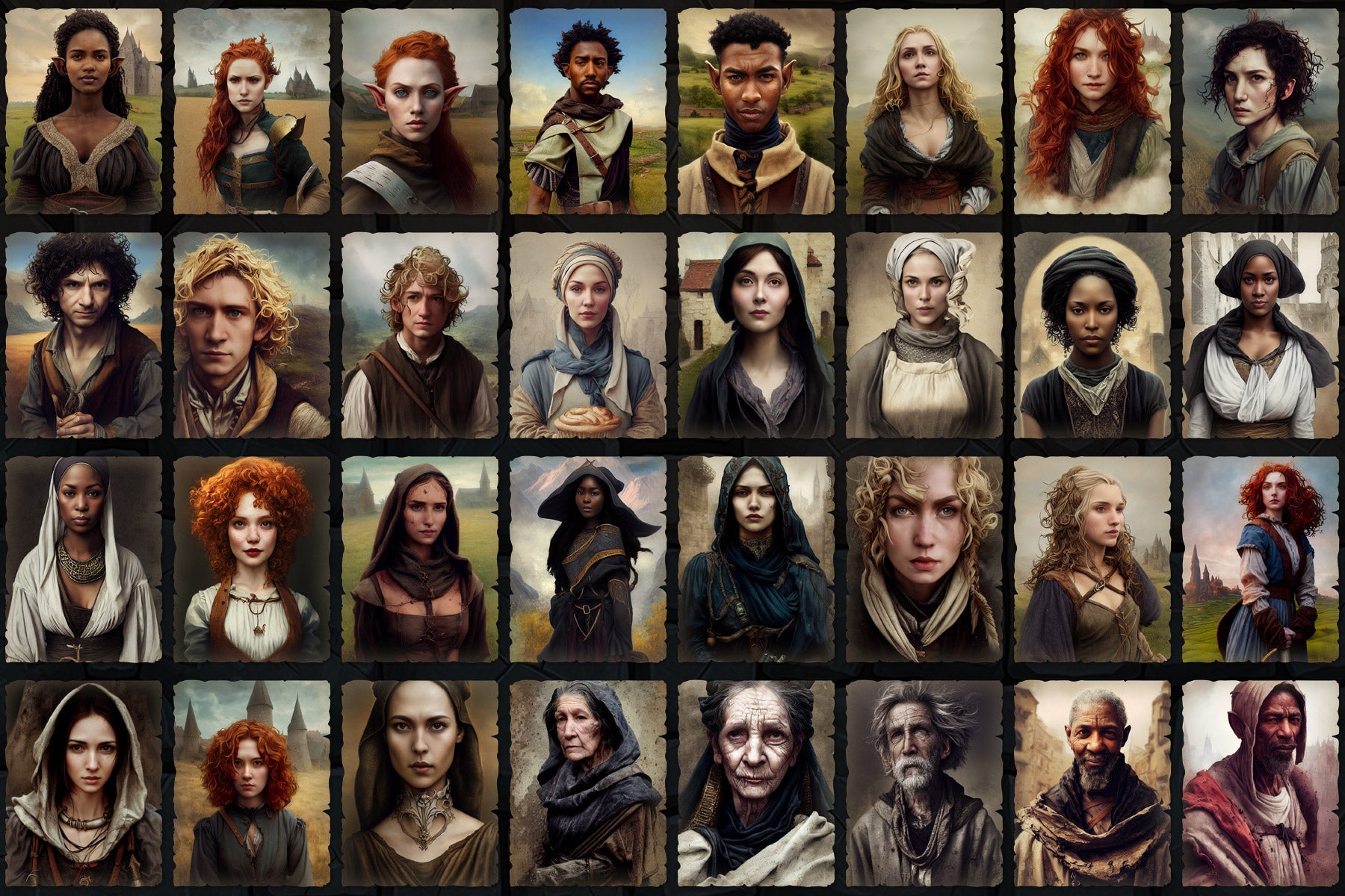 Portraits and Tokens -  Commoners