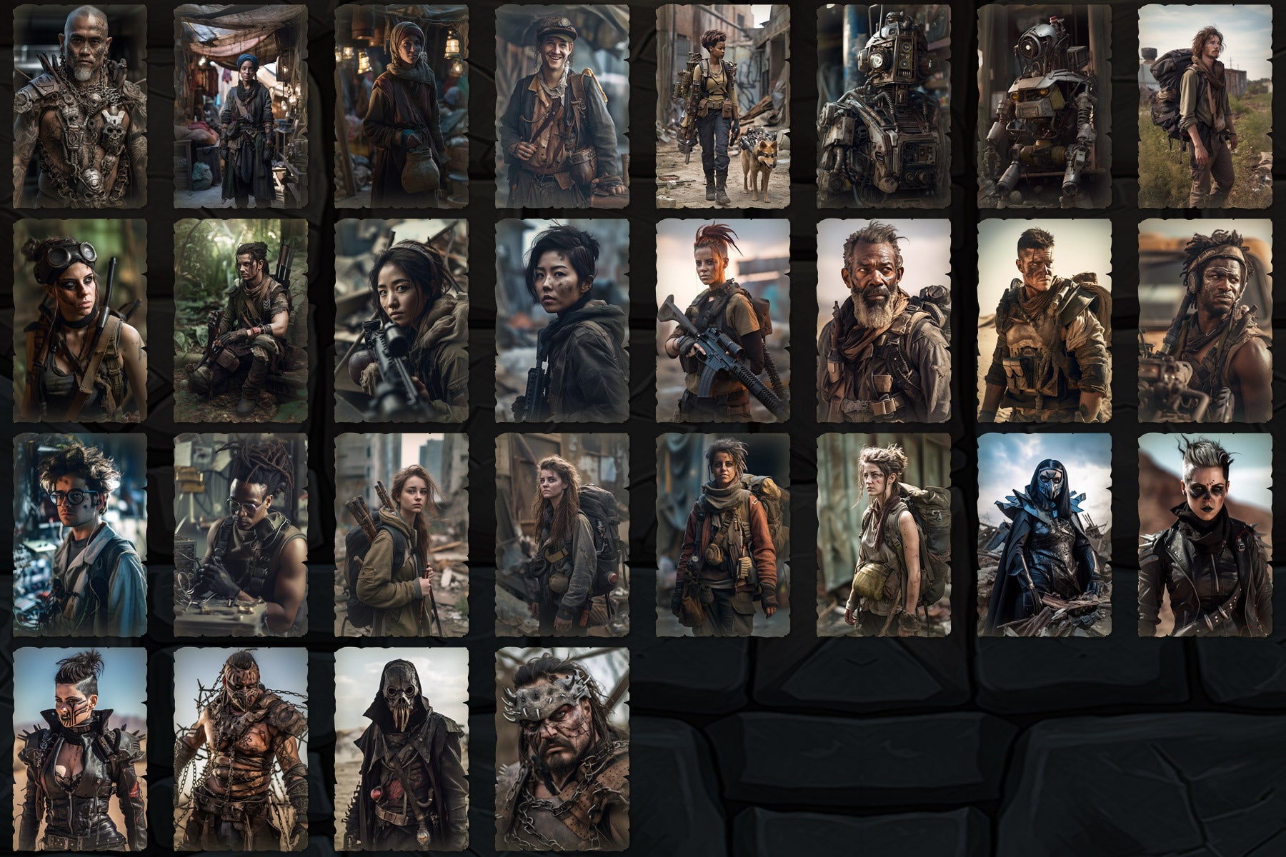 Portraits and Tokens - Post-Apocalyptic