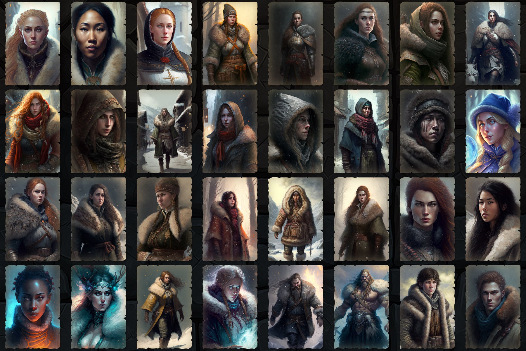Portraits and Tokens - Winter