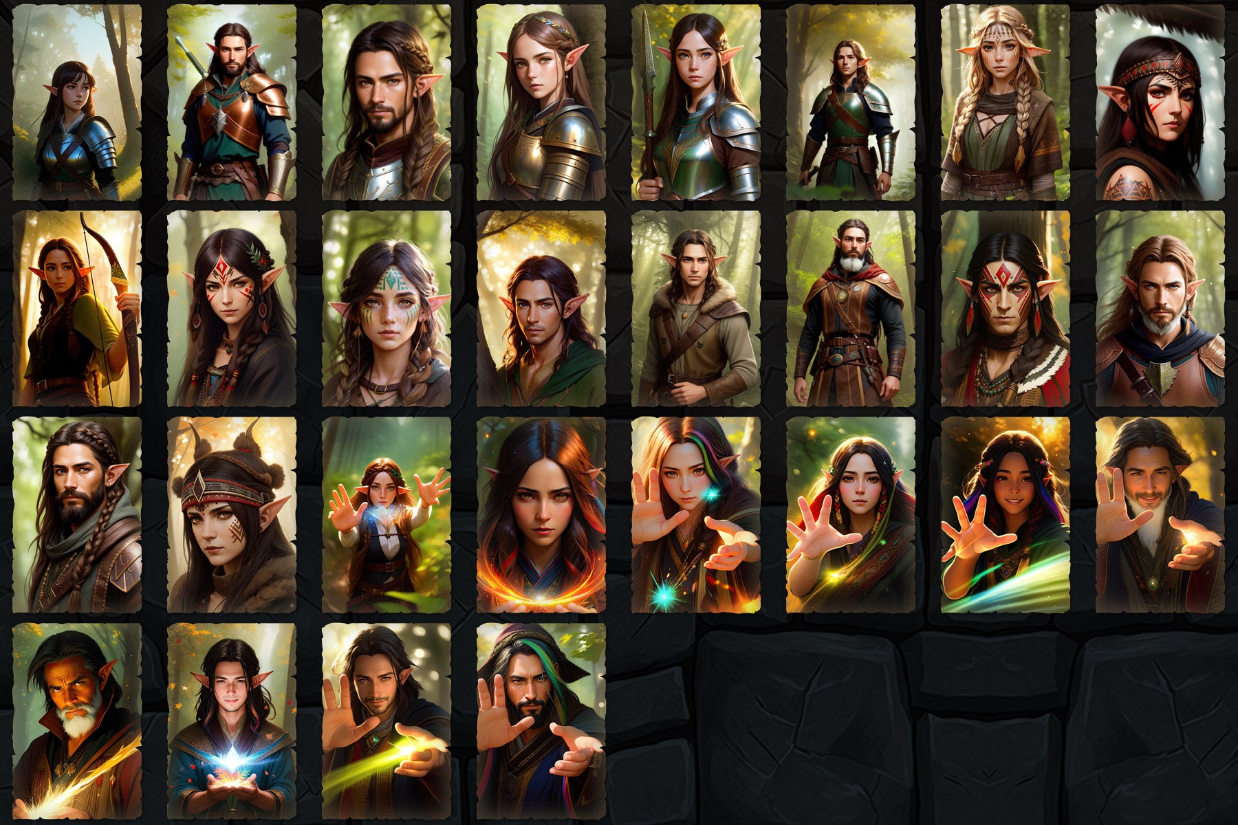 Portraits and Tokens - Wood Elves