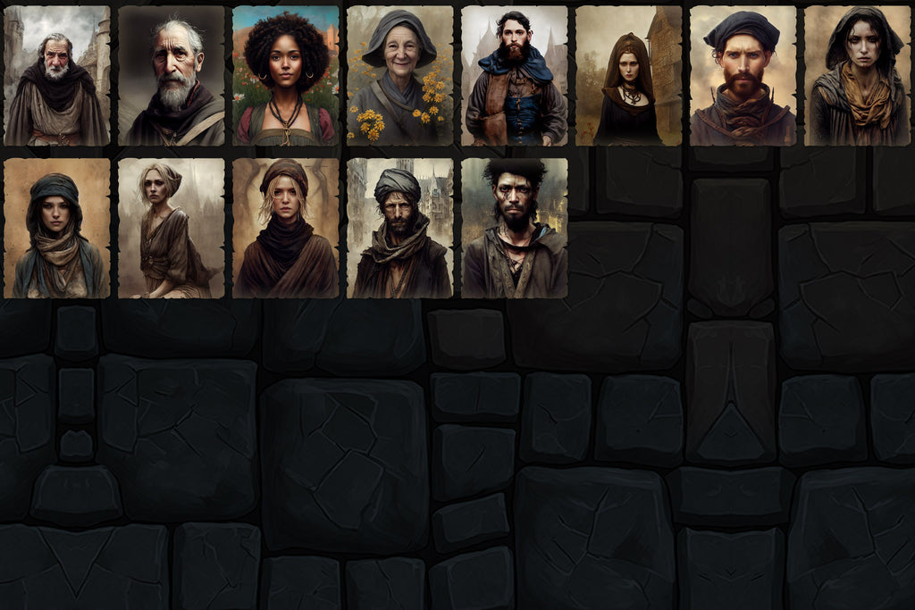 Portraits and Tokens -  Commoners