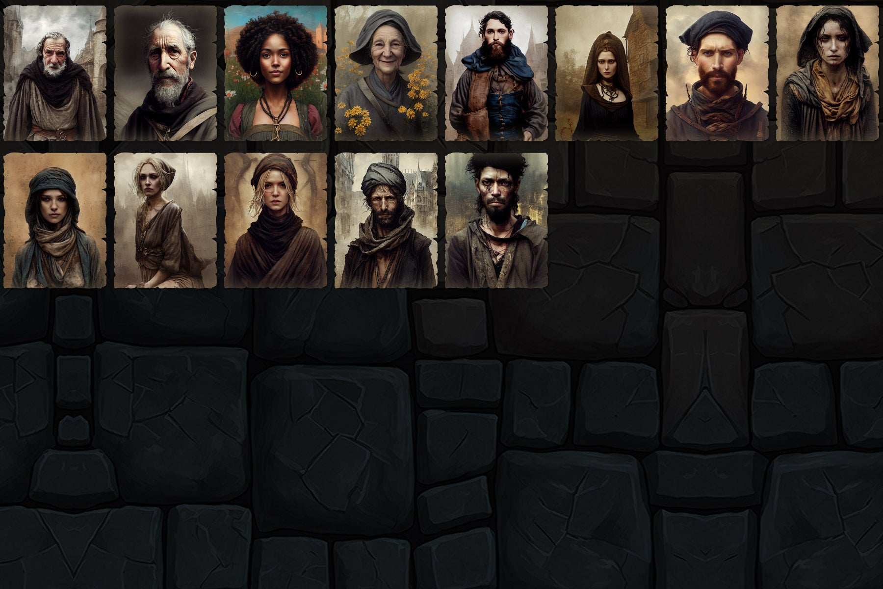 Portraits and Tokens -  Commoners