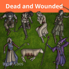 Dead and Wounded Token Pack – Jan Loos - Tabletop RPG Creations