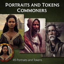 Load image into Gallery viewer, Portraits and Tokens -  Commoners
