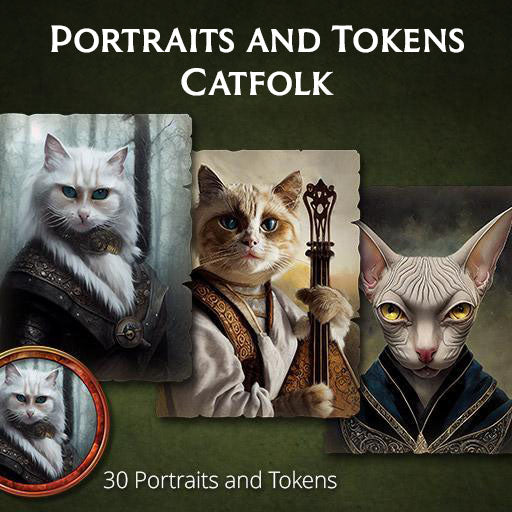 Portraits and Tokens - Catfolk